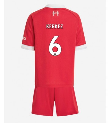 Liverpool Milos Kerkez #6 Hjemmebanetrøje Børn 2025-26 Kortærmet (+ Korte bukser)